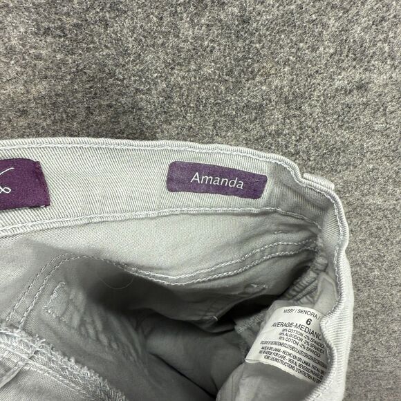 Gloria Vanderbilt Jeans Women 6 Gray Denim Light Wash Mid Rise Skinny Amanda - Picture 5 of 7